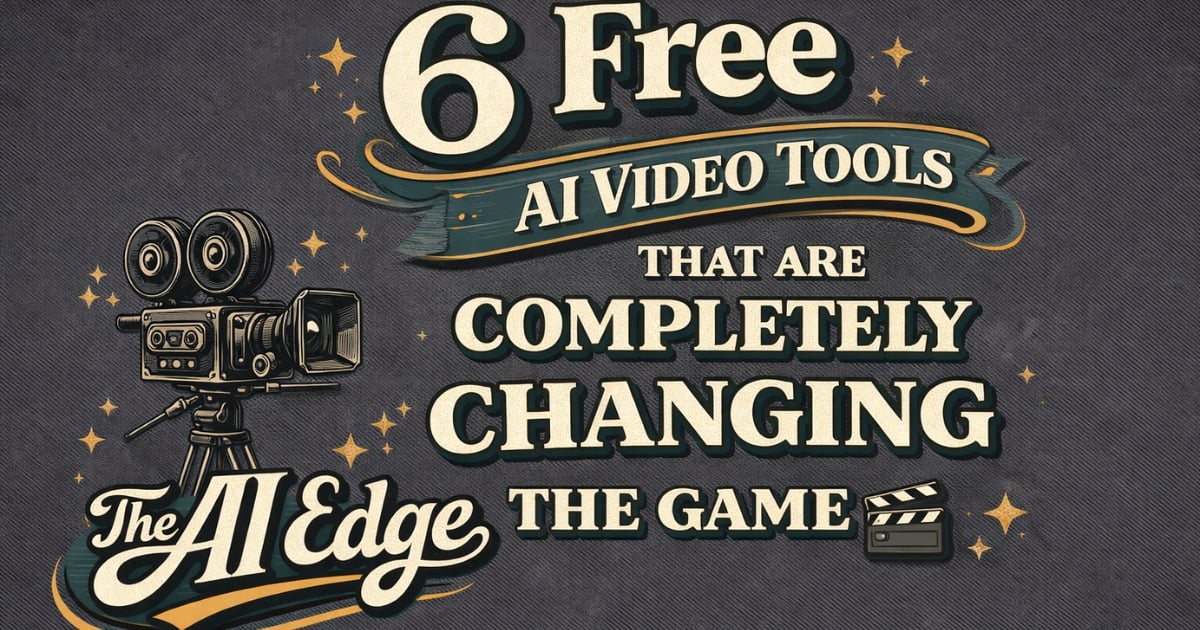 6 FREE AI VIDEO TOOLS YOU NEED TO TRY