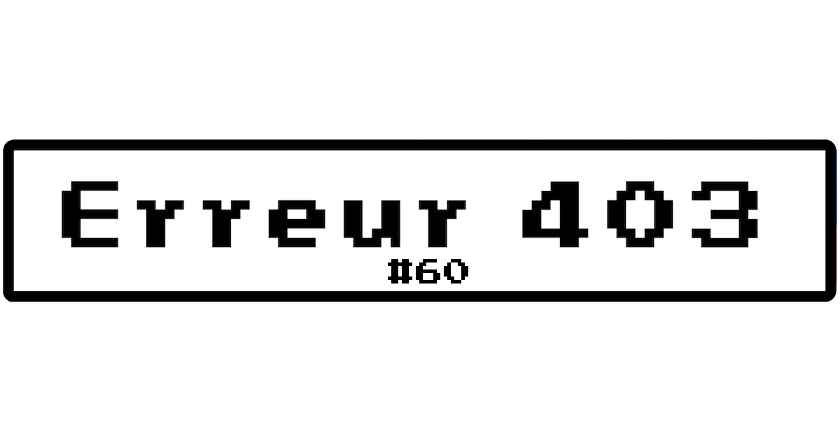 Erreur 403 | #60