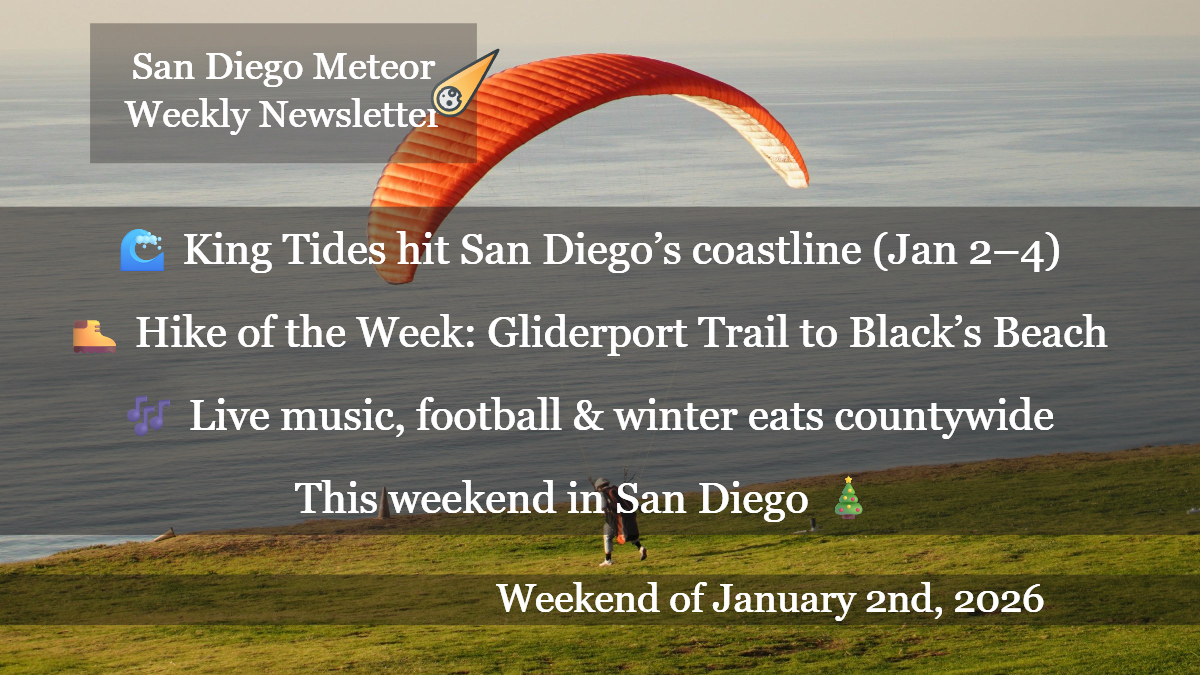 ☄️King Tides, Coastal Hikes & A Full Weekend Ahead San Diego