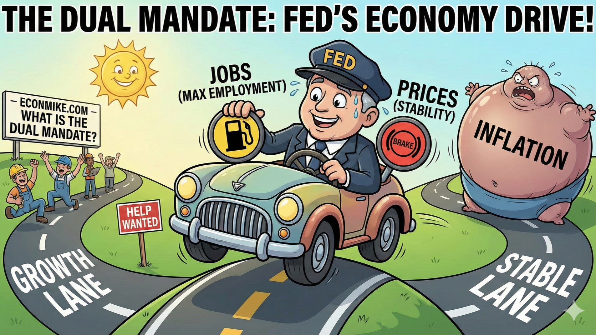 The Dual Mandate Explained: Driving the Economy Car 🚗