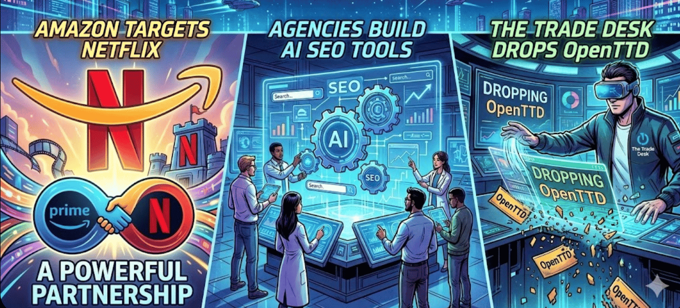 Amazon Targets Netflix, Agencies Build AI SEO Tools, and The Trade Desk Drops OpenTTD