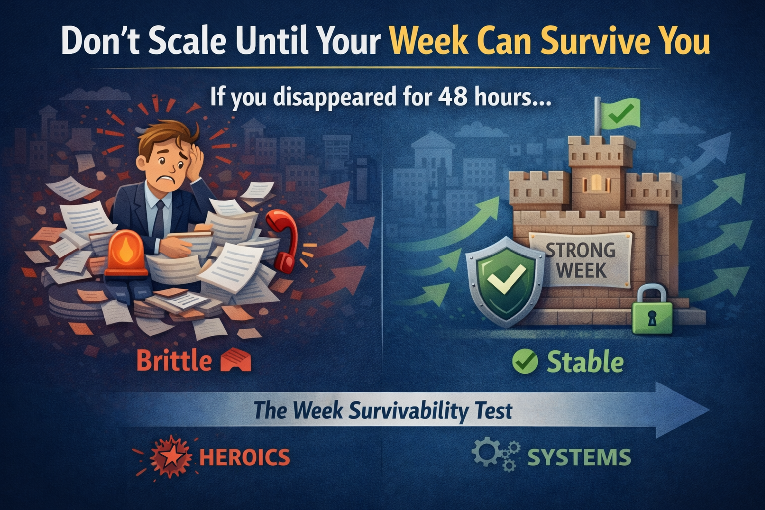 Don’t Scale Until Your Week Can Survive You.