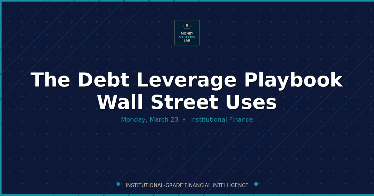 The Debt Leverage Playbook Wall Street Uses (That Nobody Teaches You)