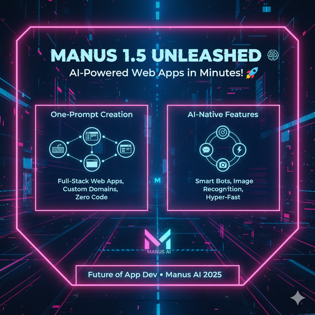 Manus 1.5 Unleashed: AI-Powered Web Apps in Minutes!