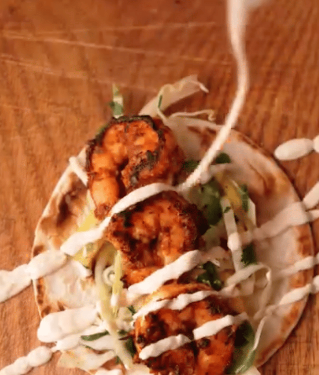 Shrimp Tacos w/ Tropical Slaw