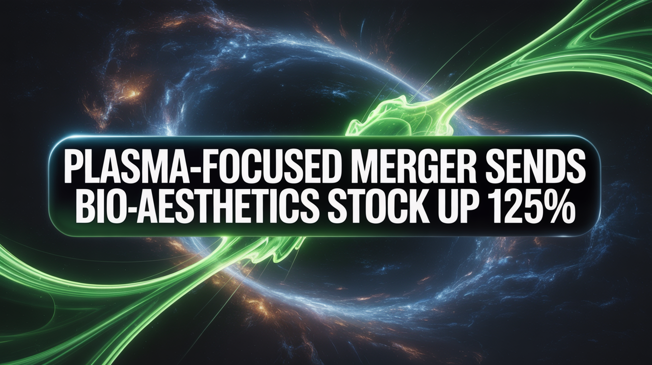 Plasma-Focused Merger Sends Bio-Aesthetics Stock Up 125%