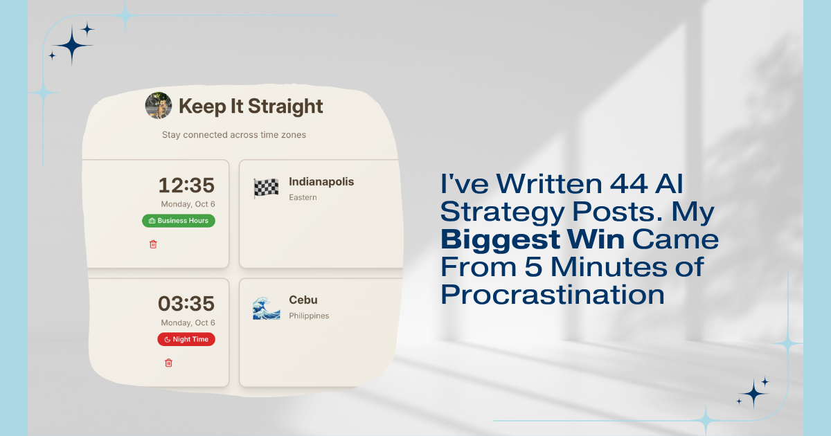 Permission to procrastinate with AI.