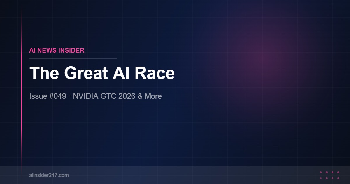 AI News Insider | Issue #049 — The Great AI Race