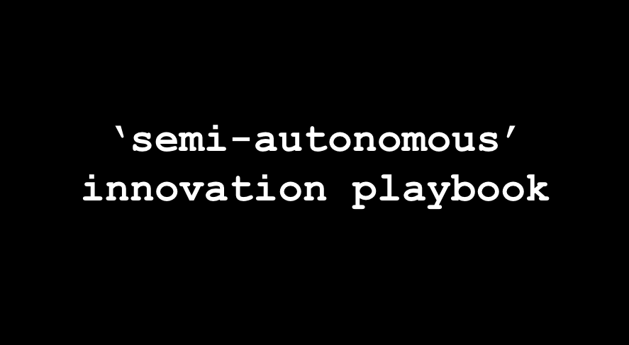 ⬛️ playbook: semi-autonomous innovation