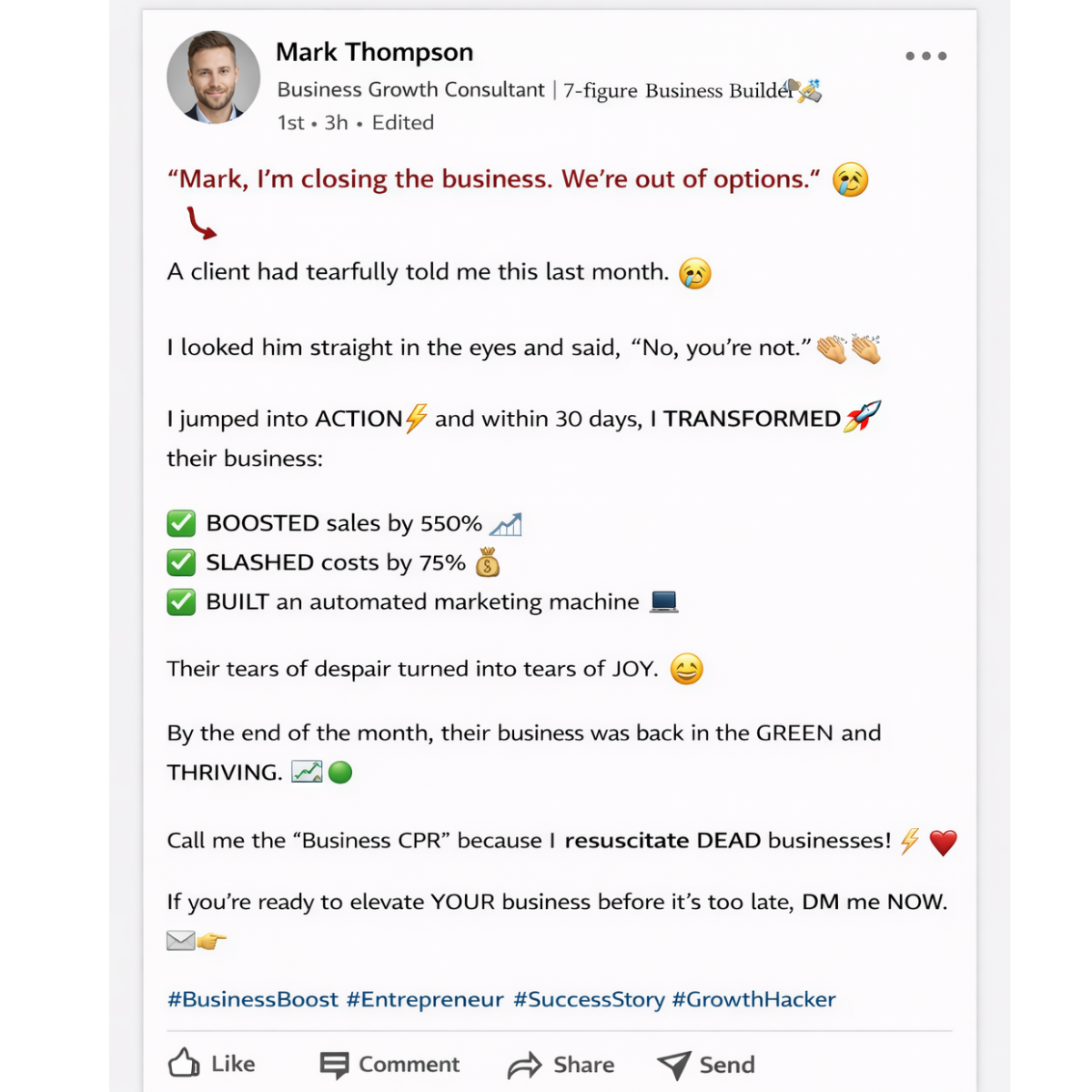 If you're reading this, chances are you have posted a similar post (or at least come across one)...