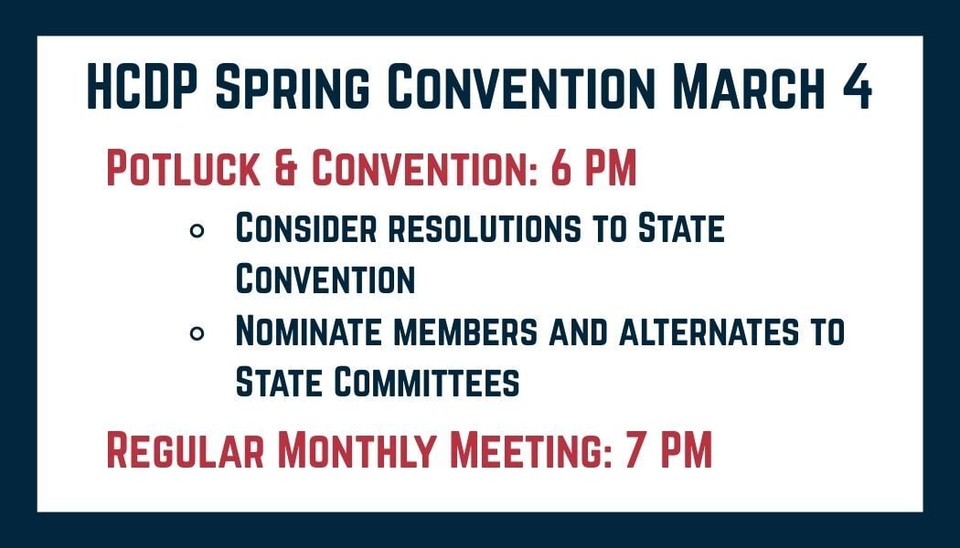 Our Spring Convention will be on March 4th, and the Spring Fling will be May 2nd.