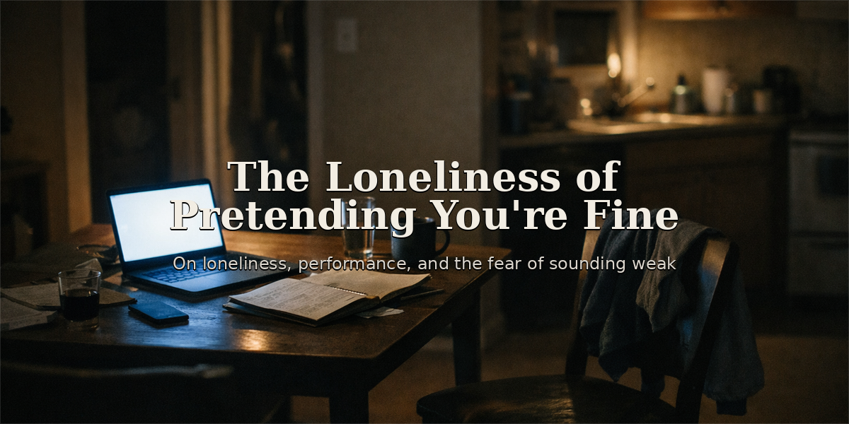 The Loneliness of Pretending You’re Fine