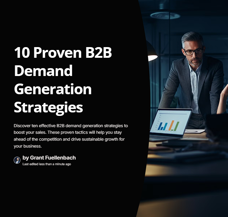 10 Proven B2B Demand Generation Strategies to Skyrocket Your Sales