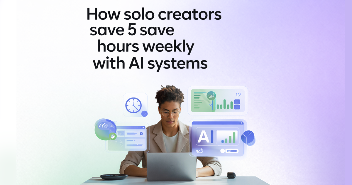 How Solo Creators Save 5+ Hours Weekly With AI Systems