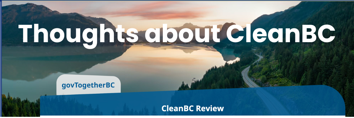 CleanBC Feedback - A letter