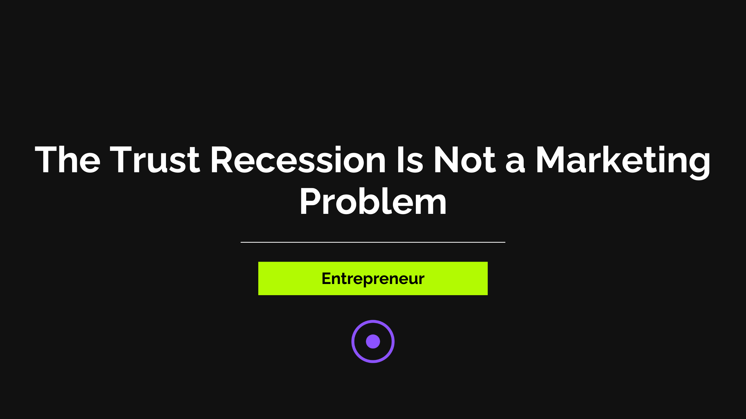 The Window Is Open. It Won’t Stay That Way.