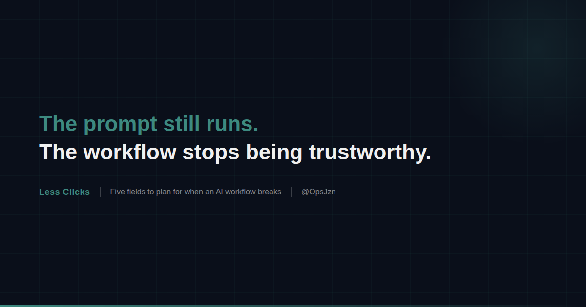Who Owns the AI Workflow When It Breaks?