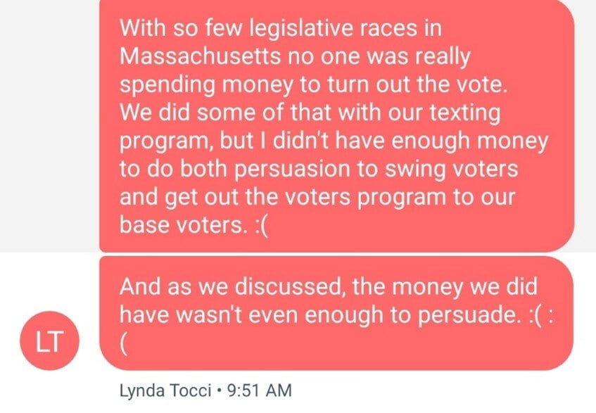 "13 RSVPs - Including Jamie and Stefanie from Open Circle. So 11 non-staff." Hard Lessons from MA's Yes on 4 Part 3