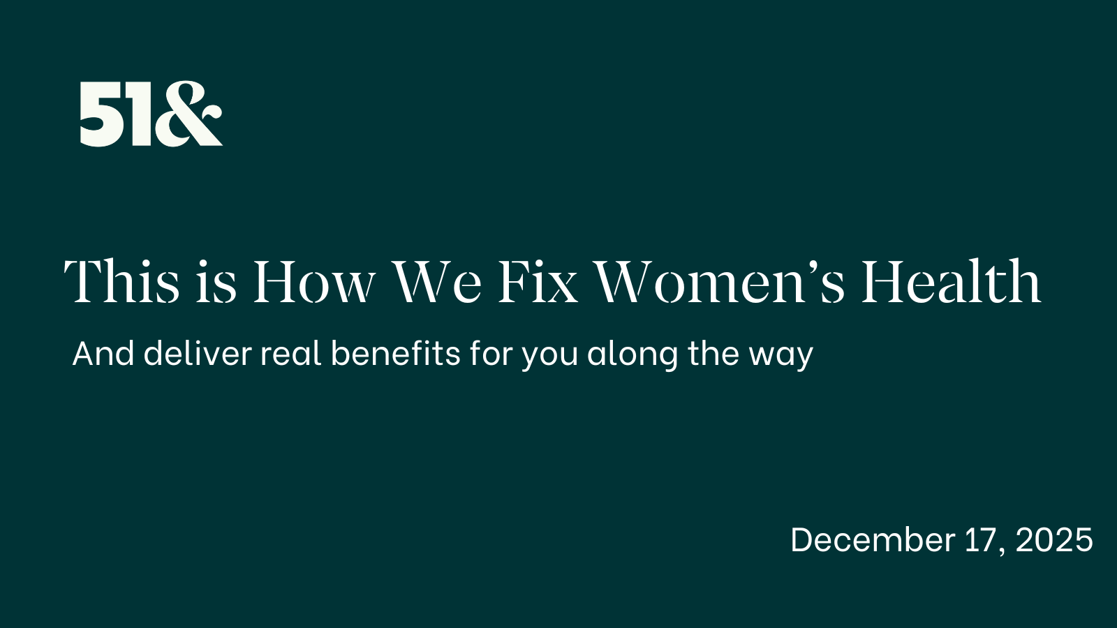 This Is How We Fix Women’s Health