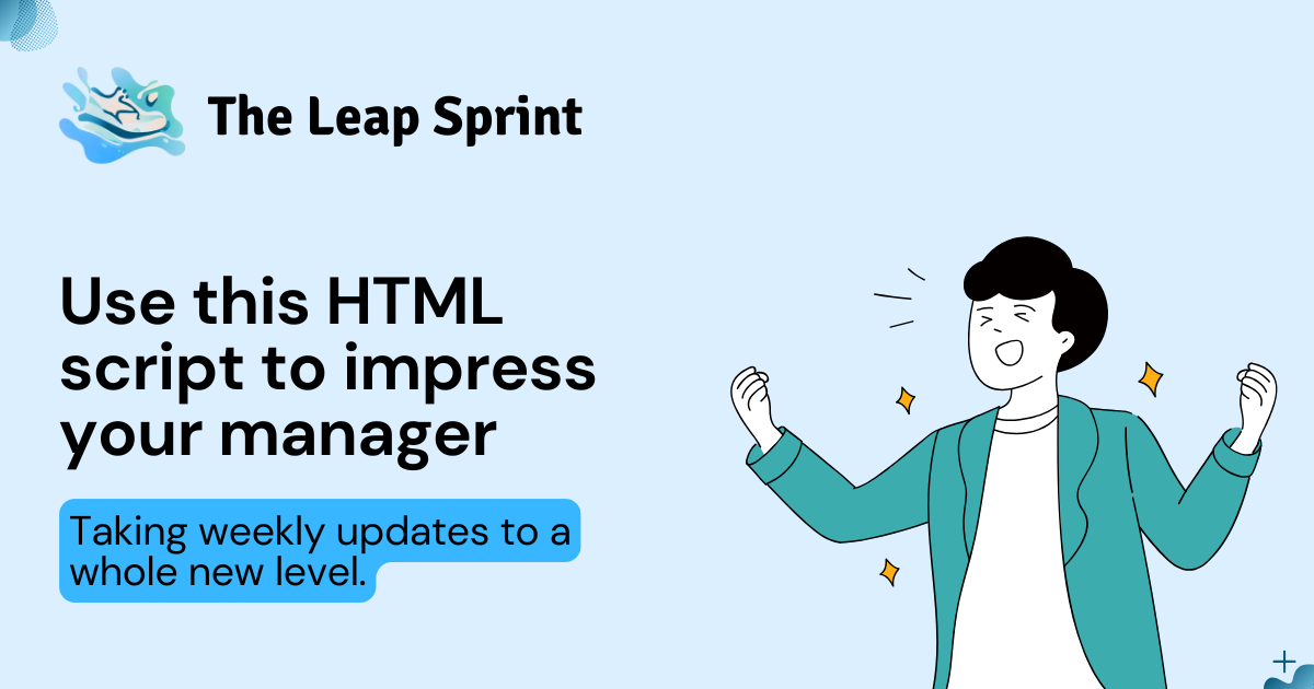 Use this HTML script to impress your manager