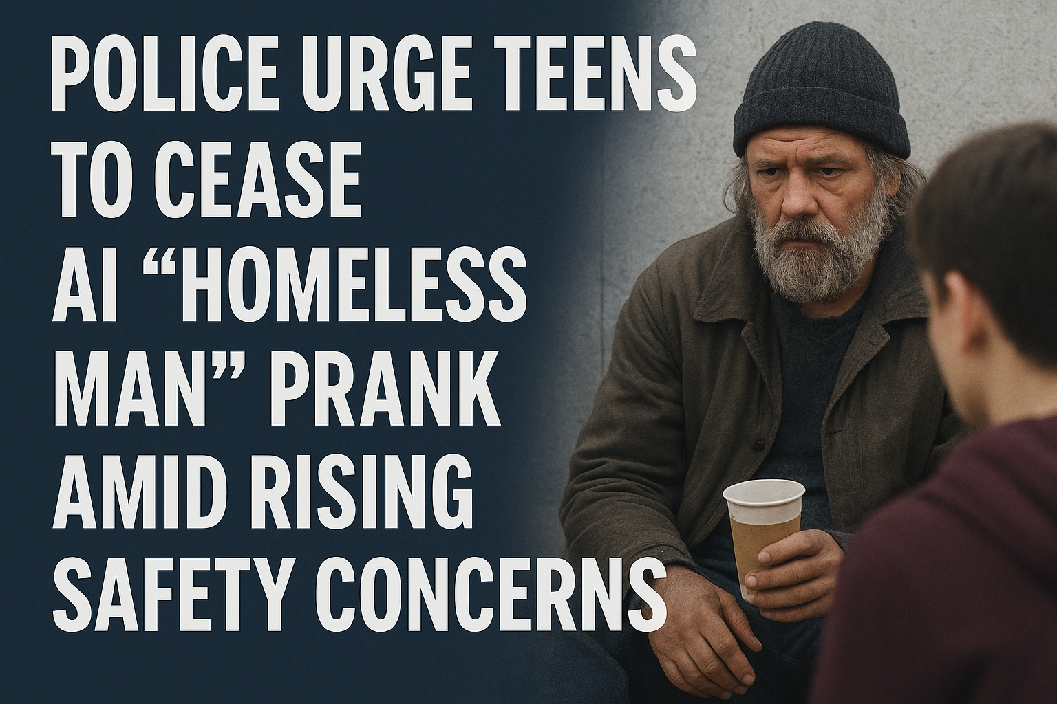 Police Urge Teens to Cease AI "Homeless Man" Prank Amid Rising Safety Concerns