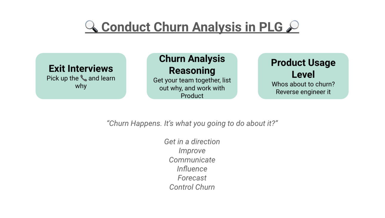 Do Churn Analysis for PLG