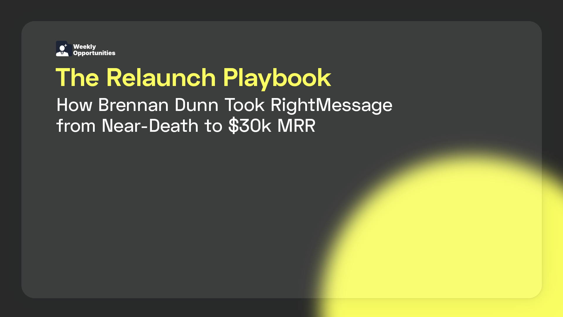 The Relaunch Playbook