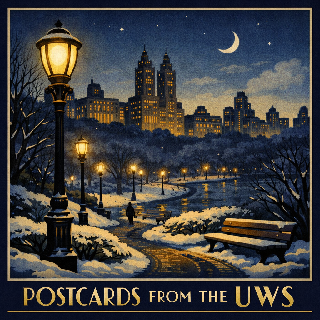 Postcard: The Lamps of Central Park