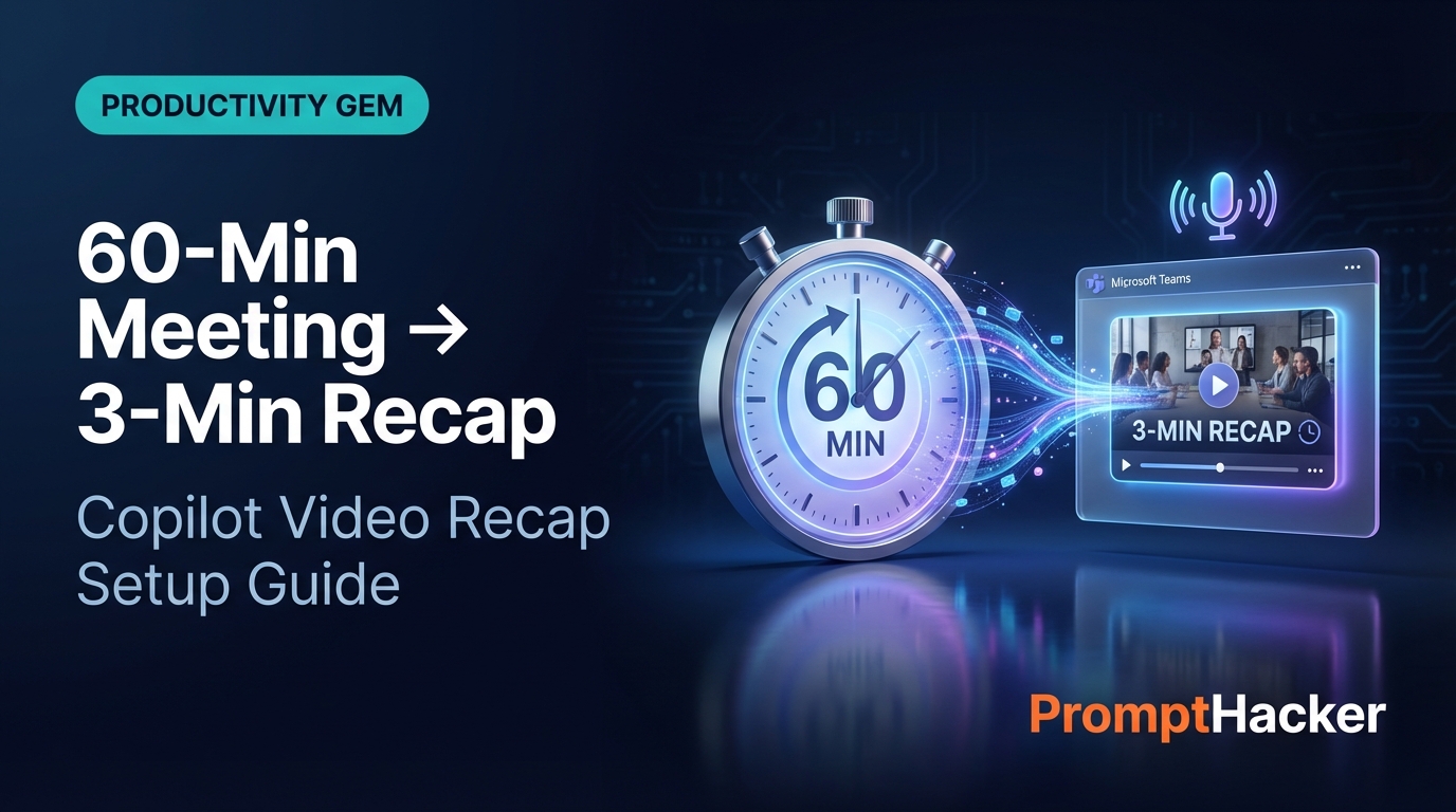 Turn Any 60-Minute Meeting into a 3-Minute Recap with Copilot Video Recap