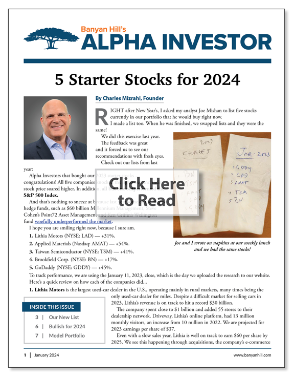 5 Starter Stocks for 2024