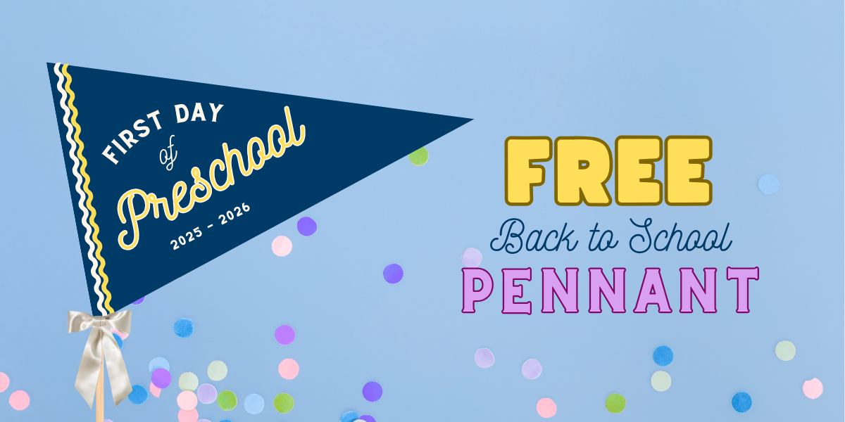 Printable Pennant flag for Preschool - 8th Grade