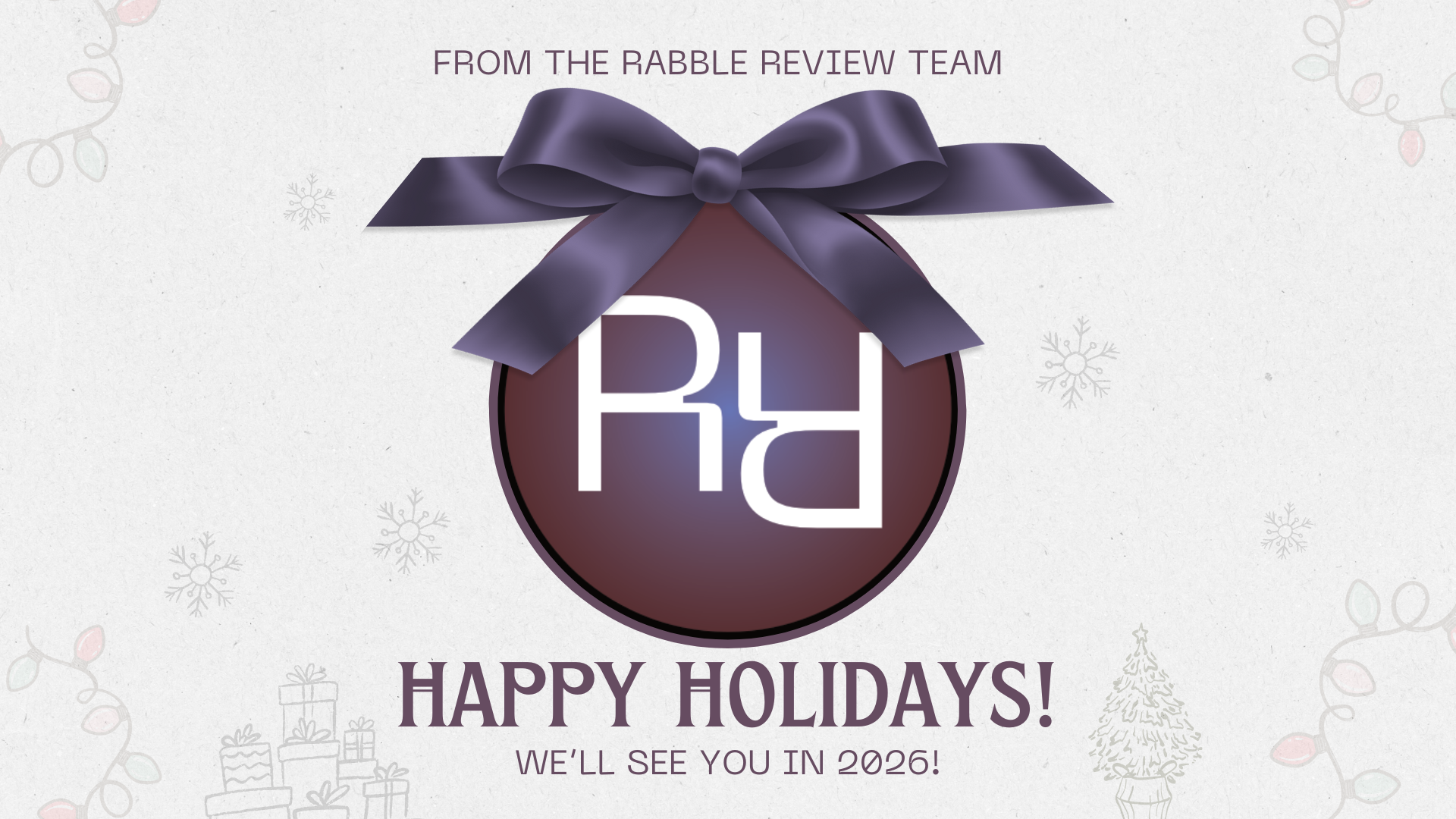 Welcome to the RABBLE REVIEW Newsletter