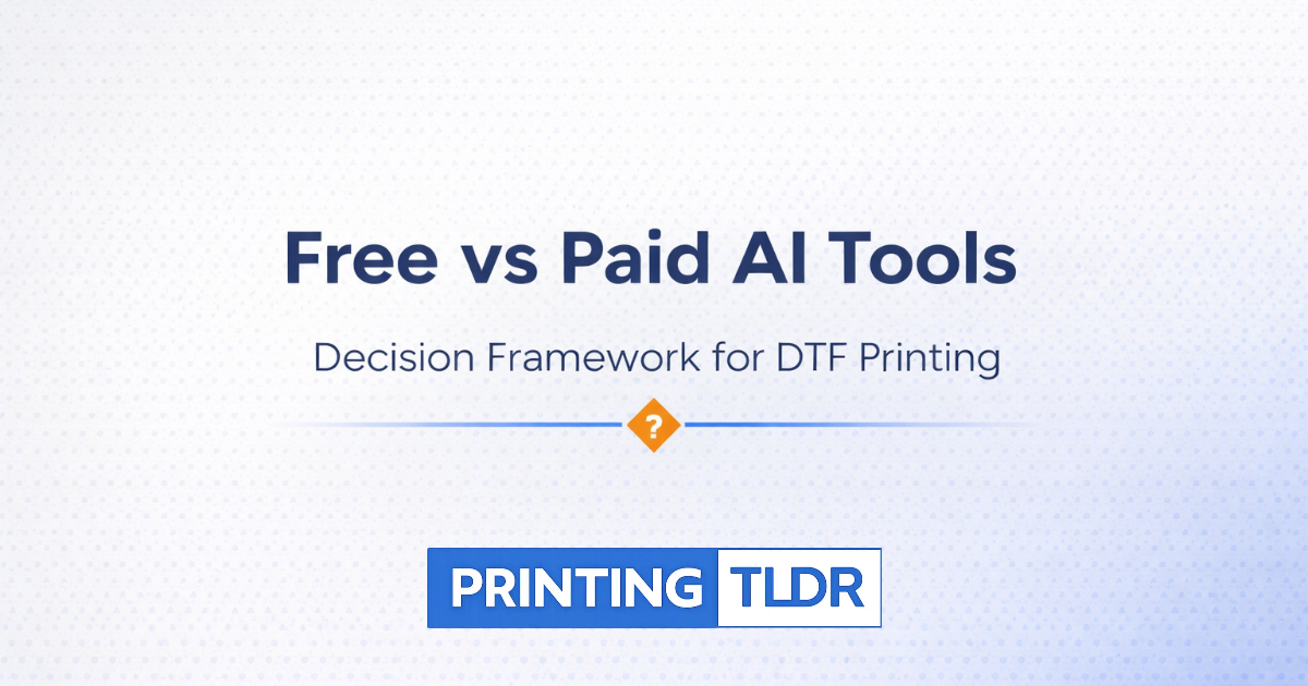 AI Tool Selection Framework for DTF Print Shops