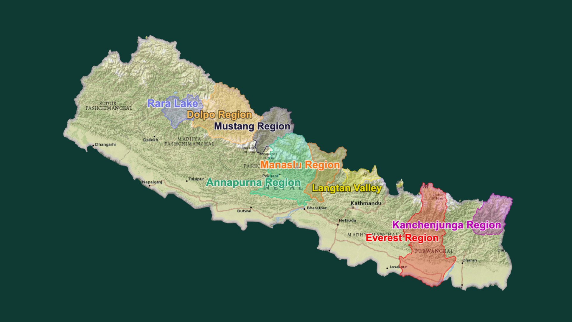 Nepal's Trekking and Mountaineering Regions
