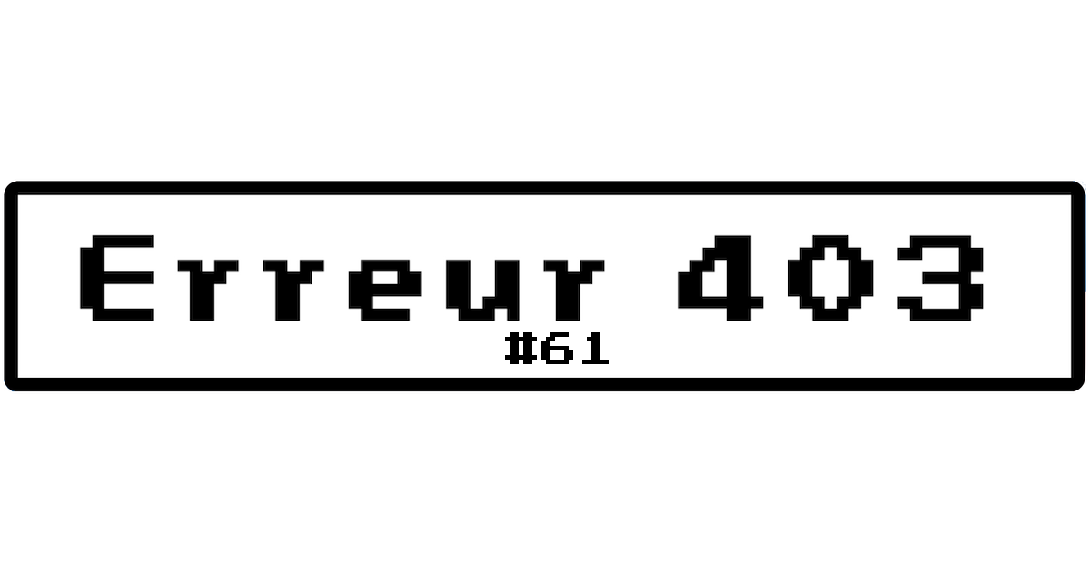 Erreur 403 | #61