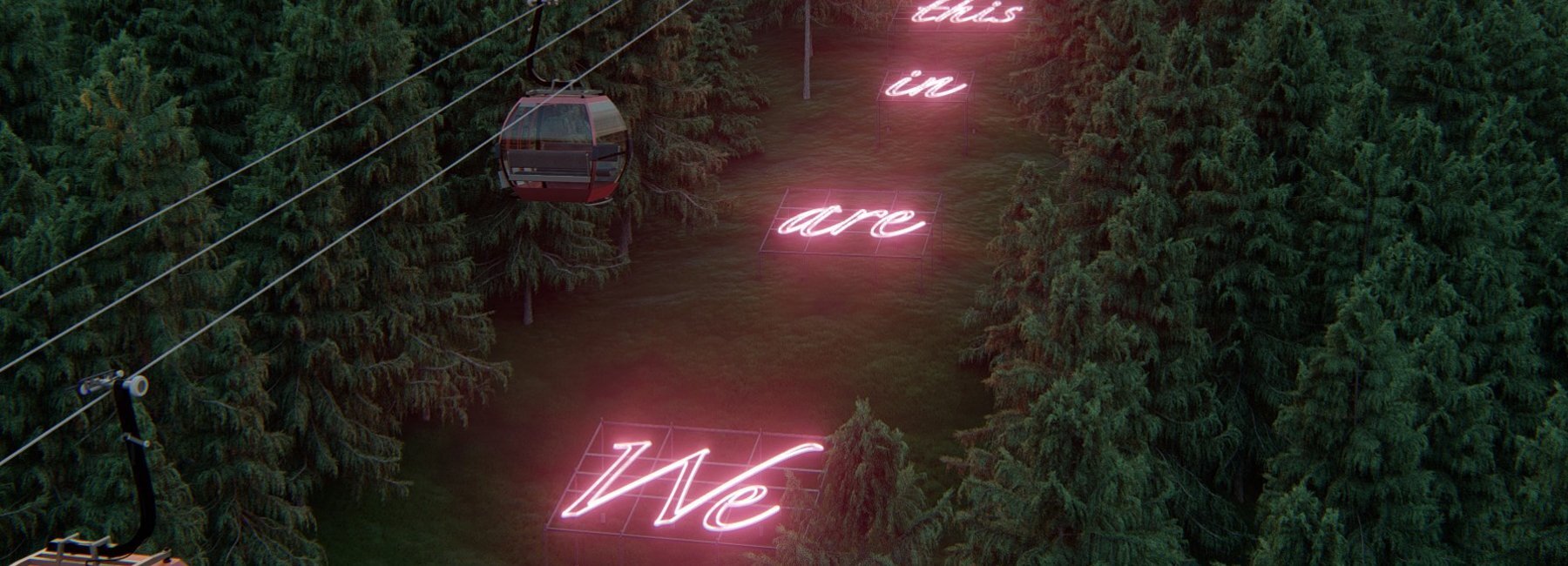 Telluride’s Ski Slopes Turned Into a Neon Message of Hope