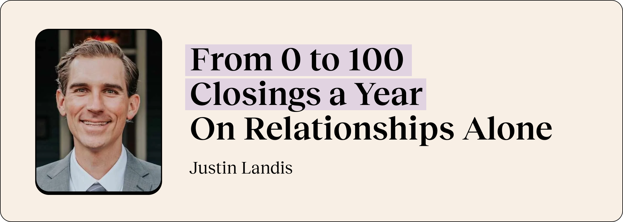 🧱 Stop chasing leads, start building a relationship portfolio.