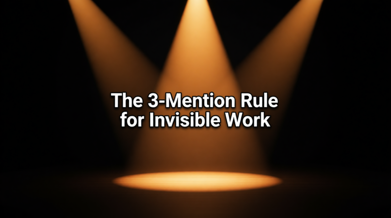 The 3-Mention Rule for Invisible Work