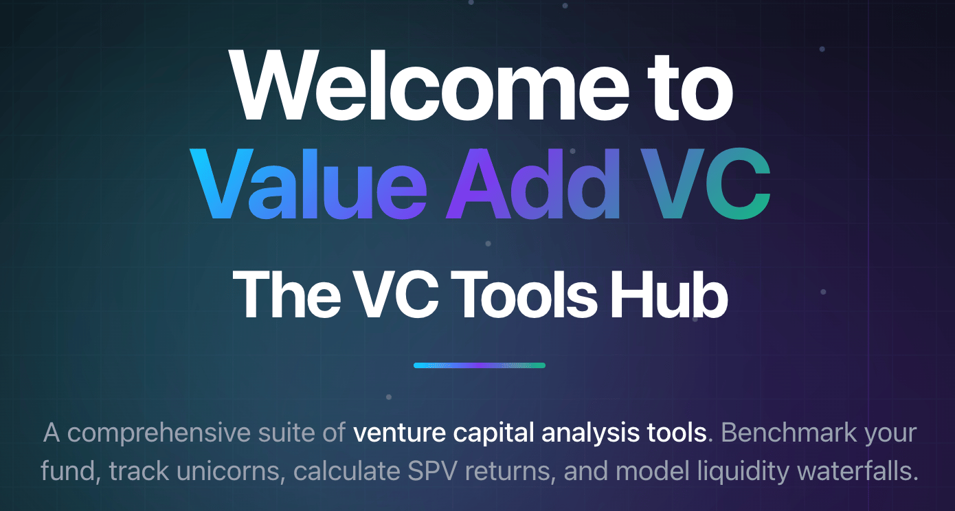 Value Add VC is Live! 