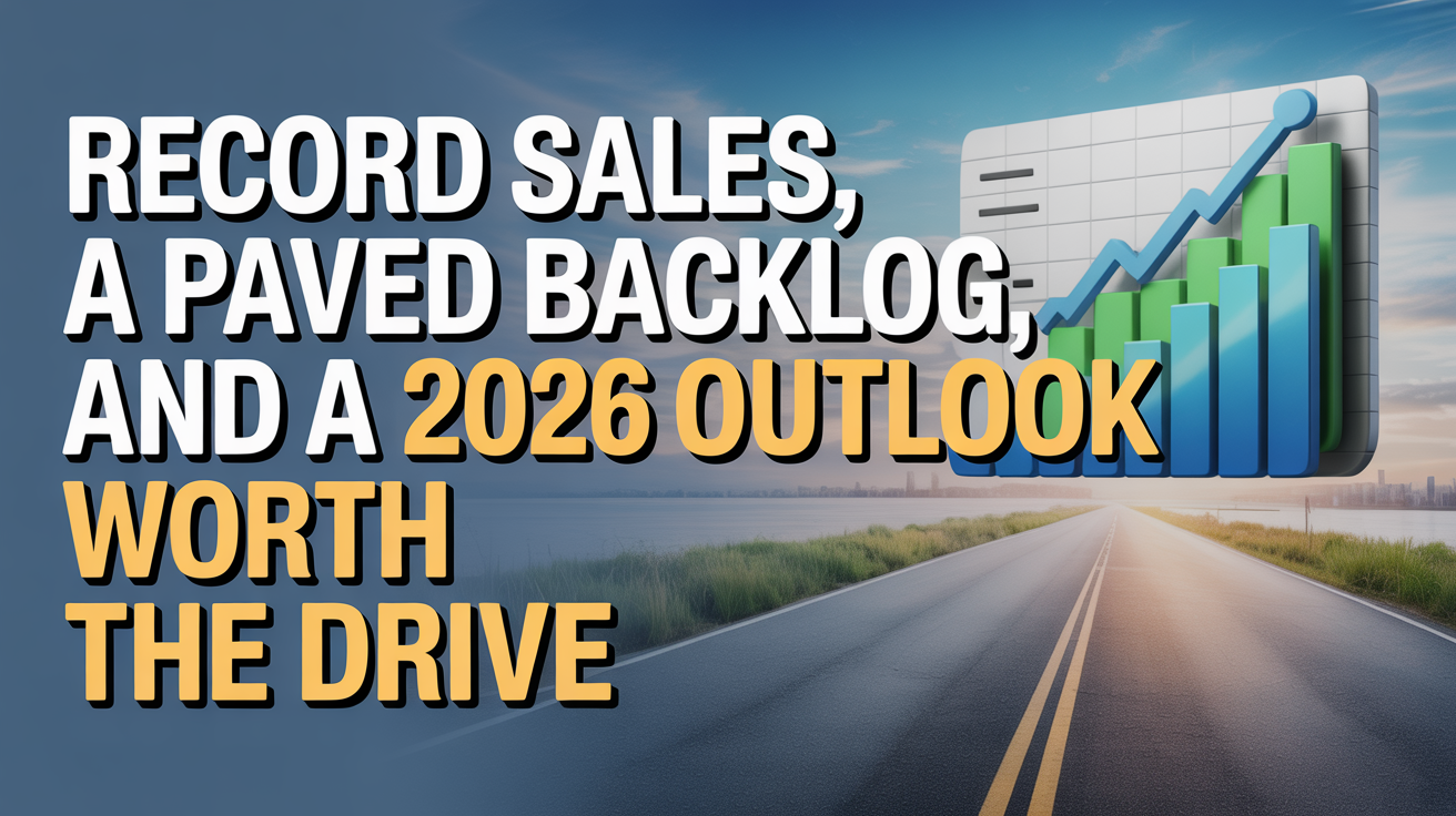 Record Sales, a Paved Backlog, and a 2026 Outlook Worth the Drive