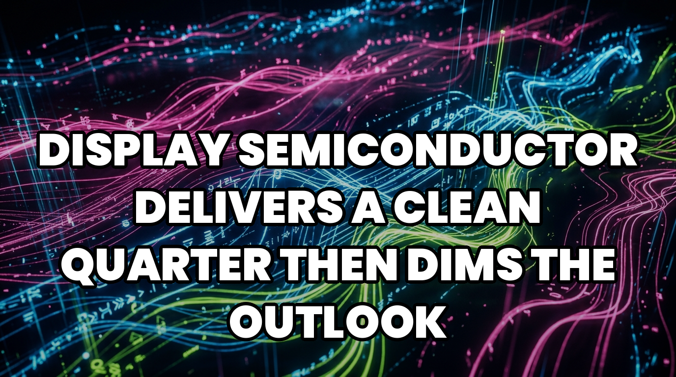 Display Semiconductor Delivers a Clean Quarter Then Dims the Outlook