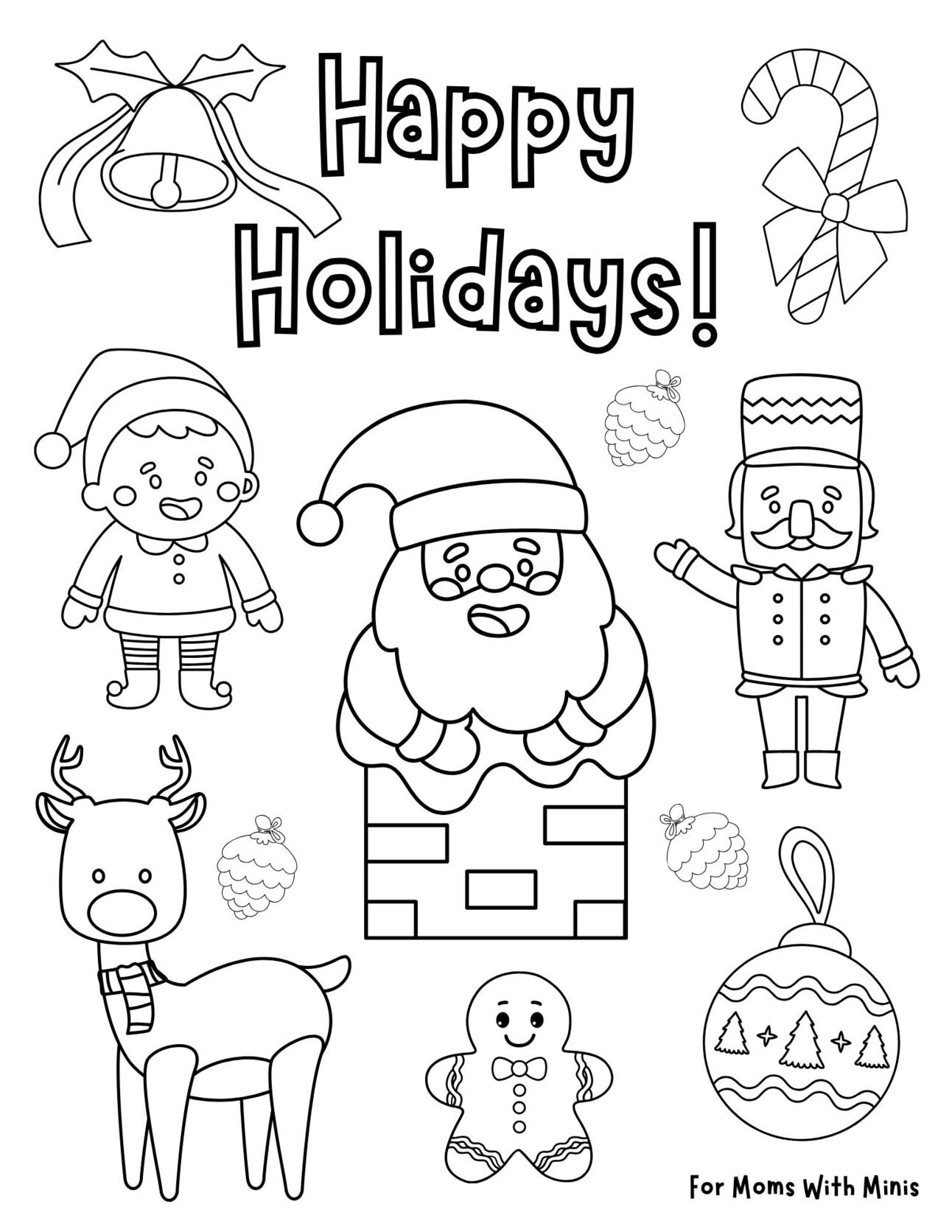 🔔 Happy Holidays Coloring Activity