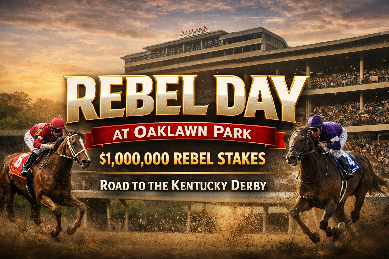 🏇 REBEL DAY IS HERE – OAKLAWN PARK