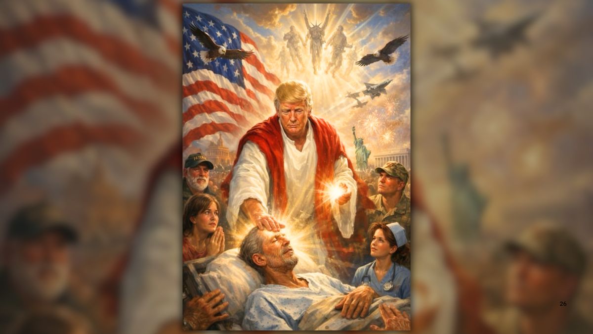 Fact-checking AI image of Trump as Jesus-like figure
