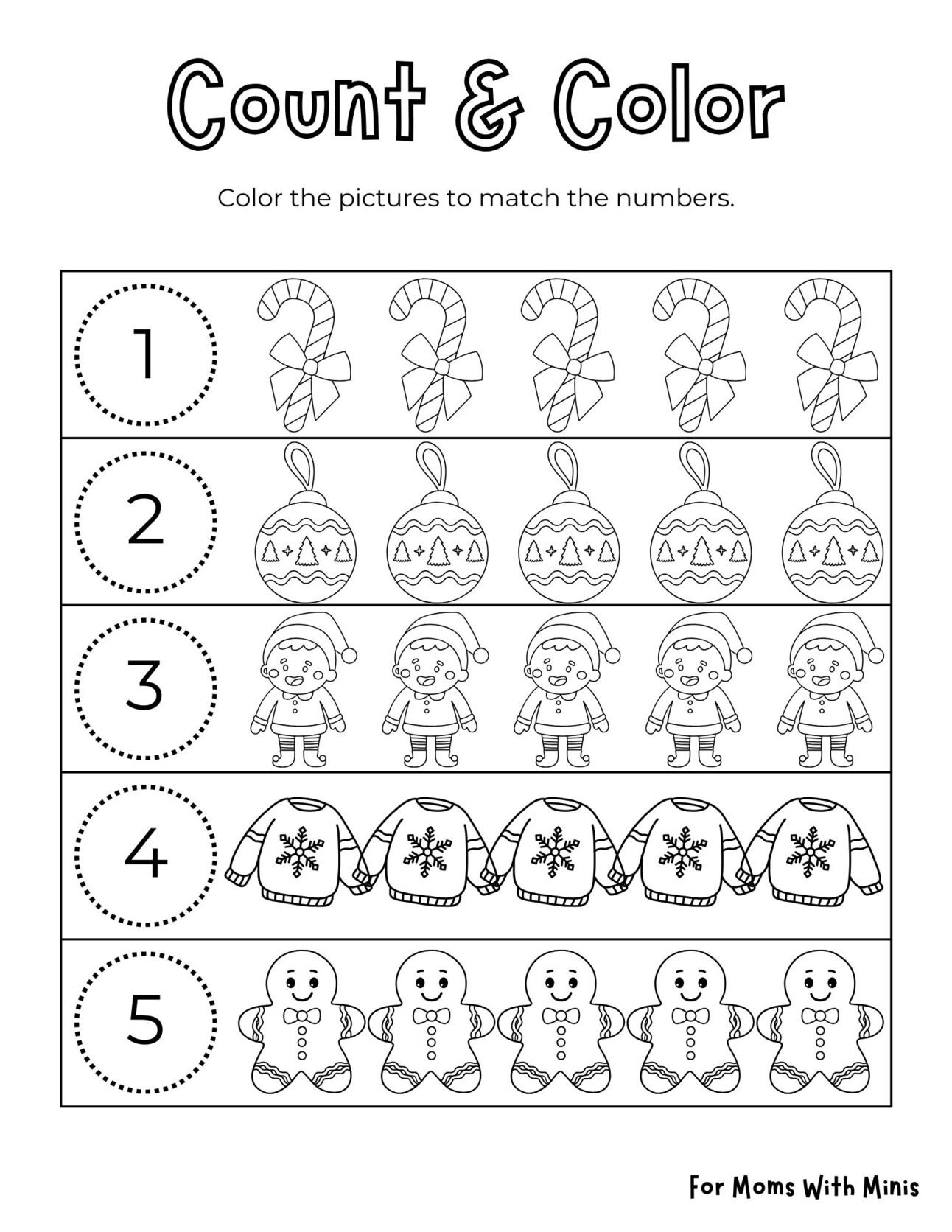 🌟 Holiday Count and Color