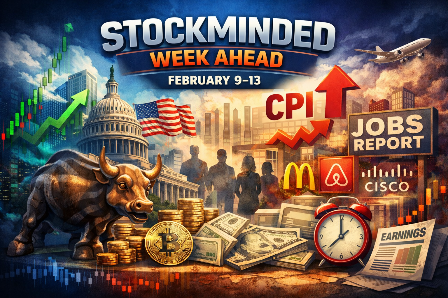 StockMinded Week Ahead – CPI + Jobs Data, Big Earnings, and a Volatility-First Tape