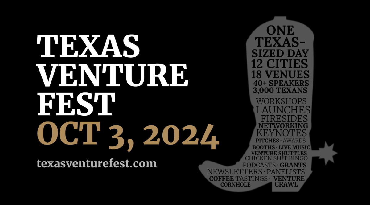 Texas Venture Fest 2024 to feature in 12 Cities & 18 Venues Co-Create Statewide, Simultaneous Gathering for Investors & Startups