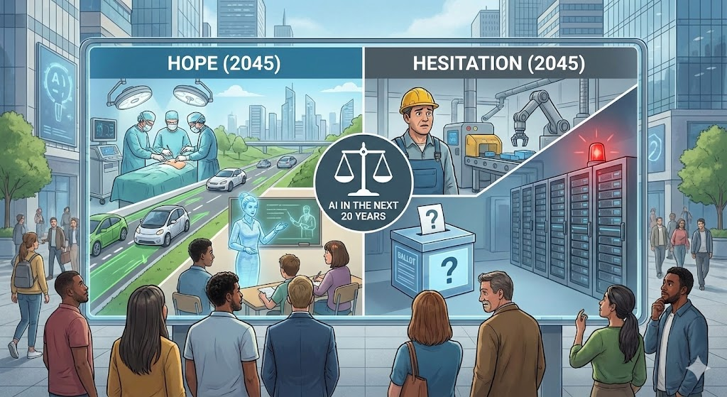 🤖 AI in the Next 20 Years: Hope, Hesitation, and Hard Questions