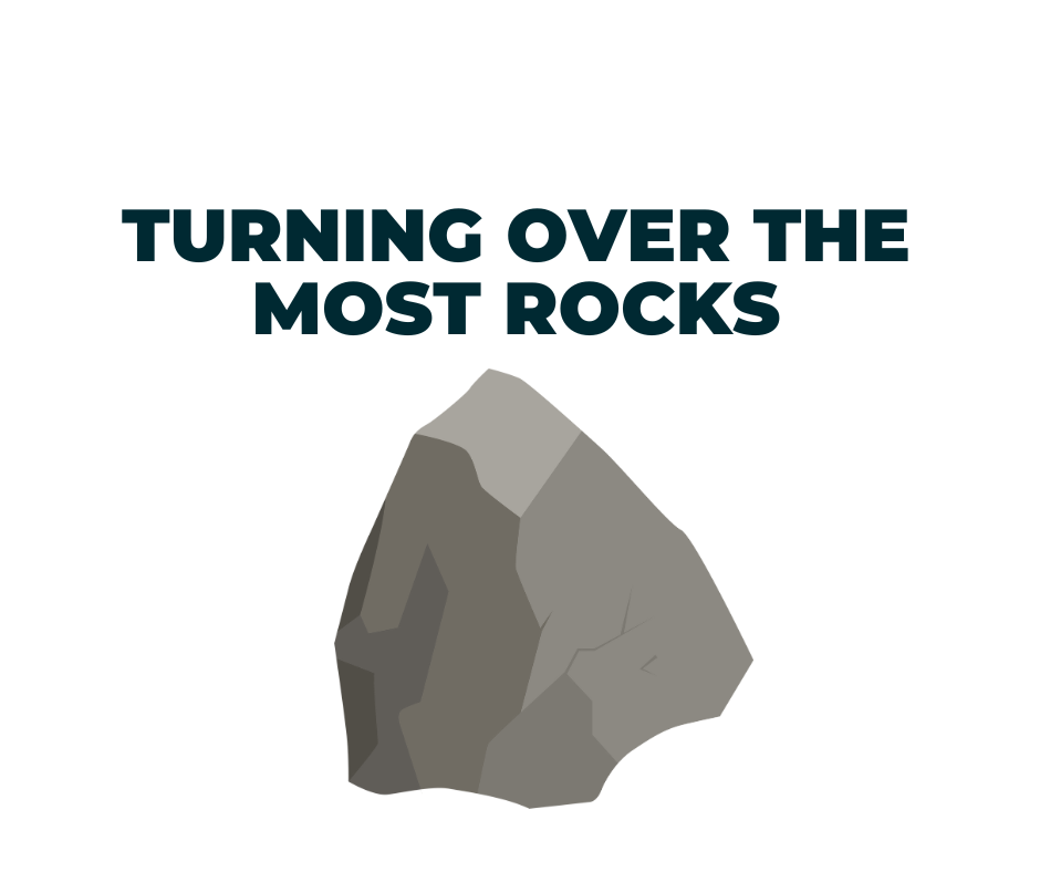 Turning over the most rocks