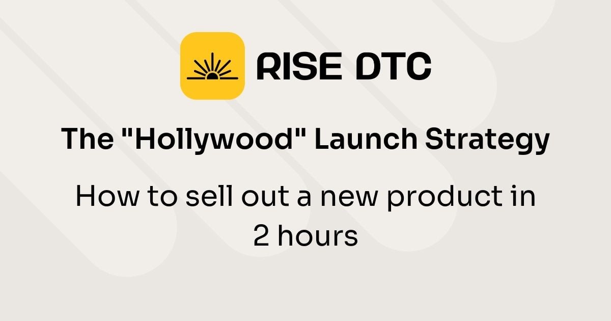 The "Hollywood" Launch Strategy